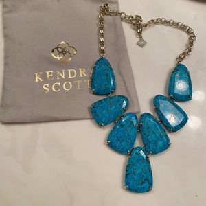Kendra Scott bronze turquoise Harlow necklace